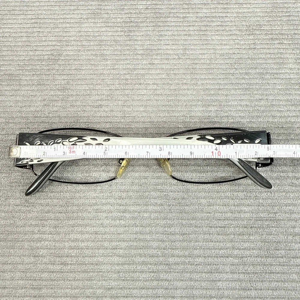 Nina Ricci NR2255 Black Oval Eyeglasses Metal Frames Womens Y2K